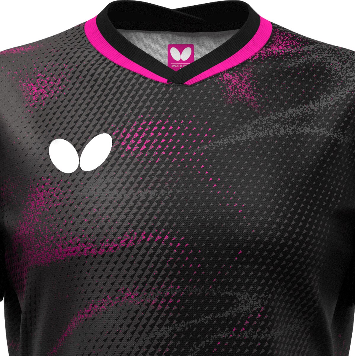 Butterfly Elistar 12 Lady Shirt - Black - Front - Close-Up